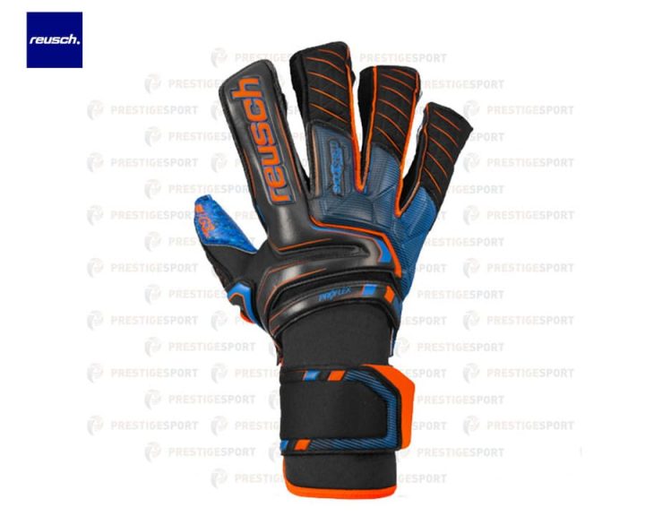 REUSCH ATTRAKT FUSION GOALIATOR NERO-BLU-ARANCIONE GUANTI PORTIERE