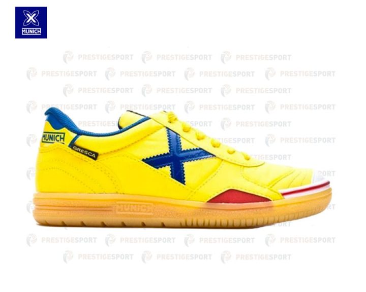 MUNICH GRESCA 3000607 GIALLO-AZZURRO SCARPA FUTSAL