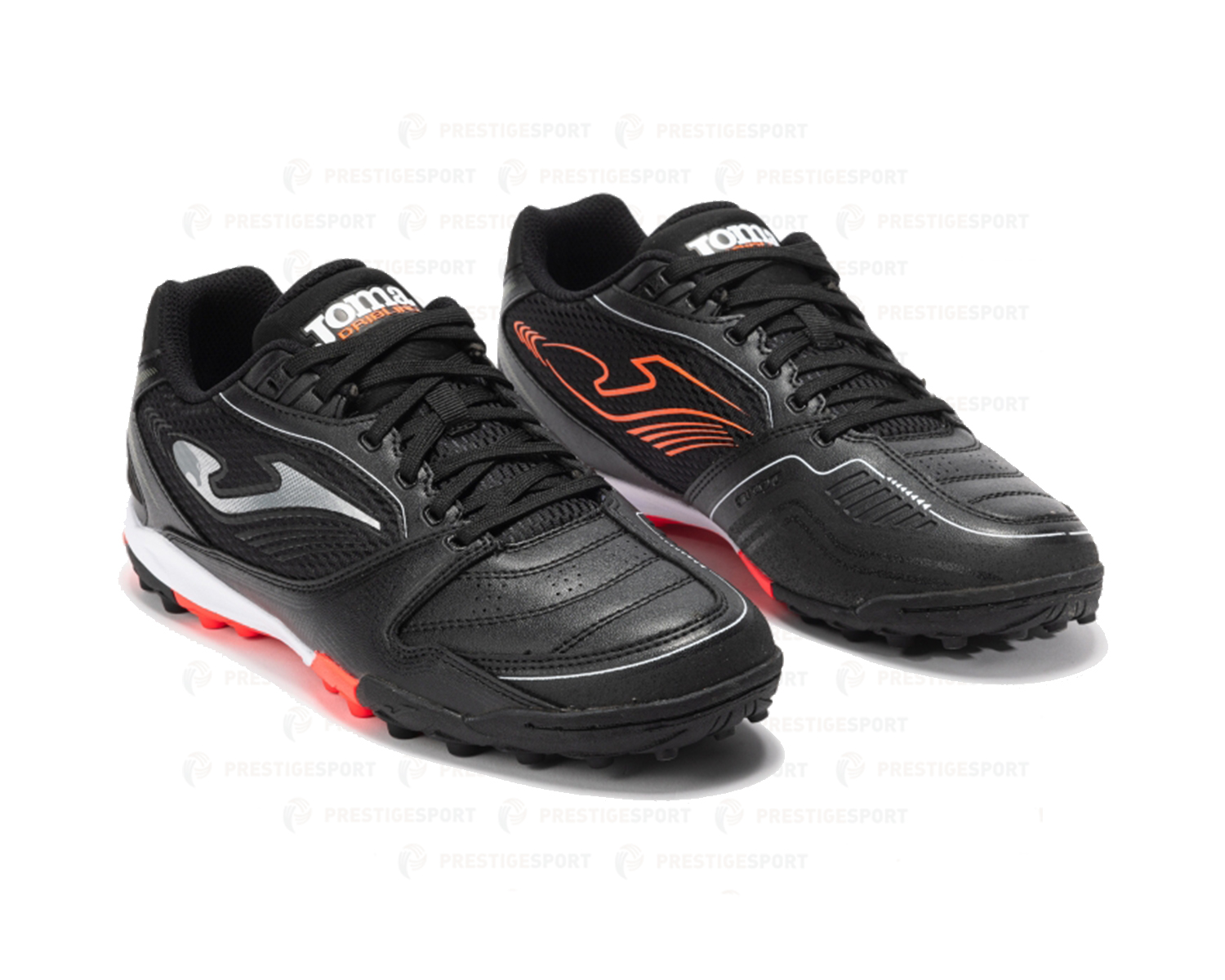 JOMA DRIBLING 2501 NERO-CORALLO SCARPA CALCIO A 5 - immagine 2