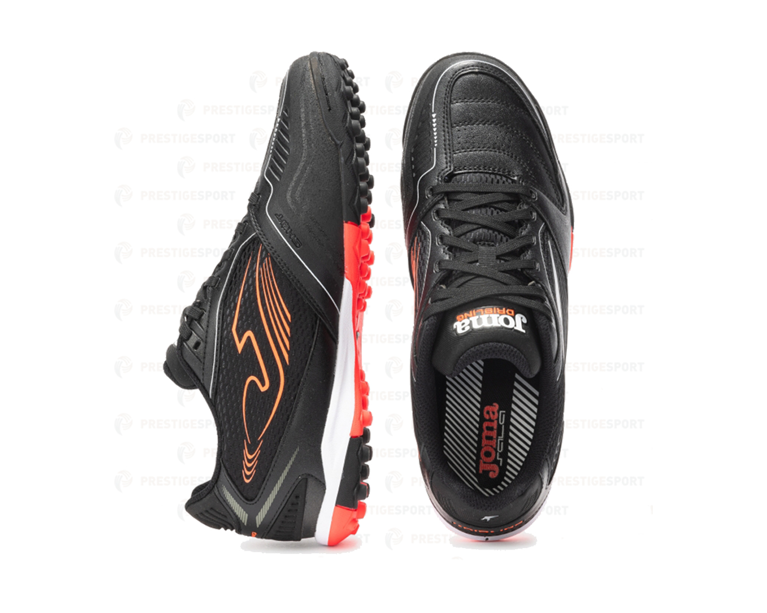 JOMA DRIBLING 2501 NERO-CORALLO SCARPA CALCIO A 5 - immagine 4