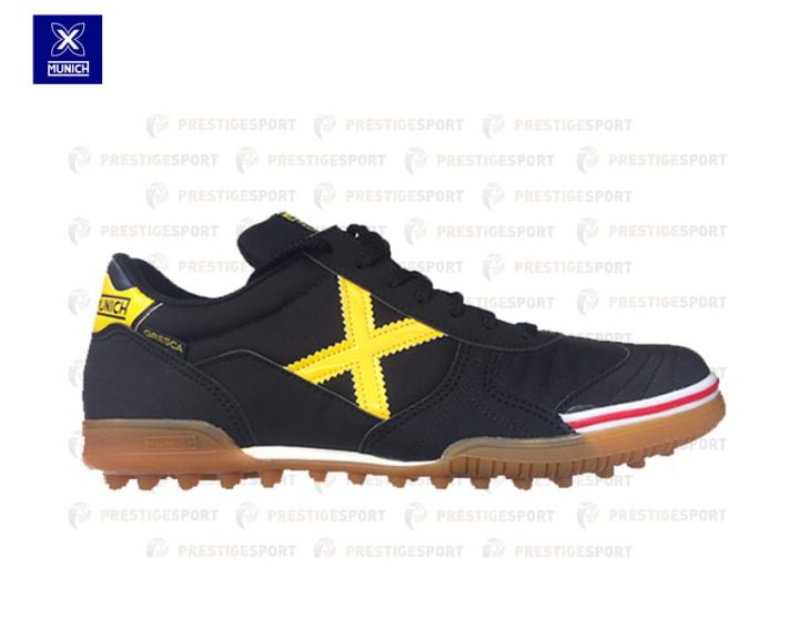 MUNICH GRESCA 3010606 NERO-GIALLO SCARPA CALCIO A 5