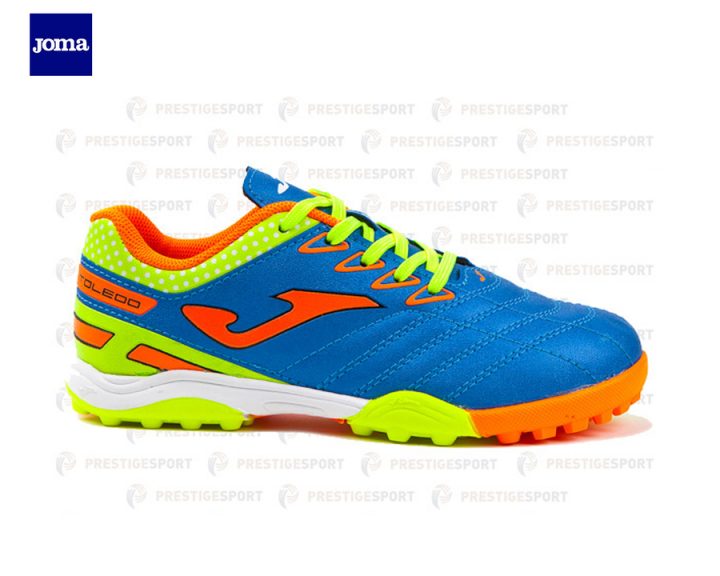 JOMA TOLEDO 804 AZZURRO-ARANCIONE SCARPA CALCIO A 5 JUNIOR