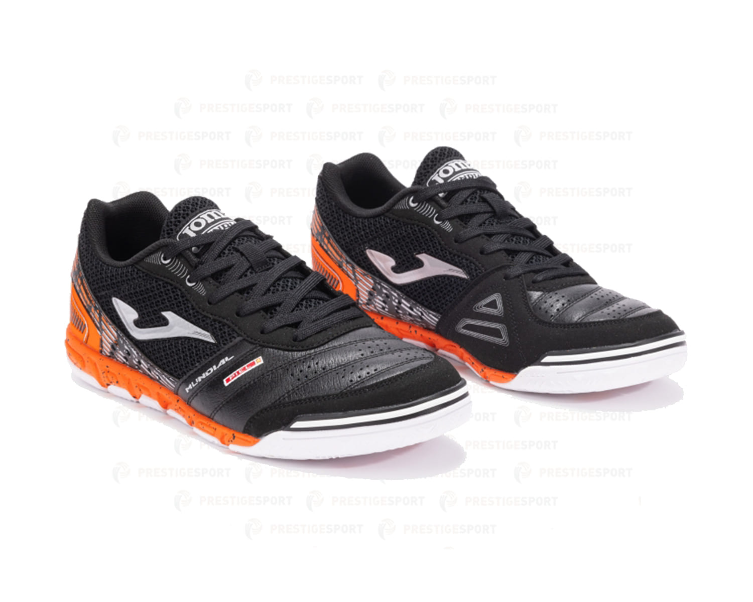 JOMA MUNDIAL 2501 NERO-ARANCIONE SCARPA FUTSAL - immagine 5