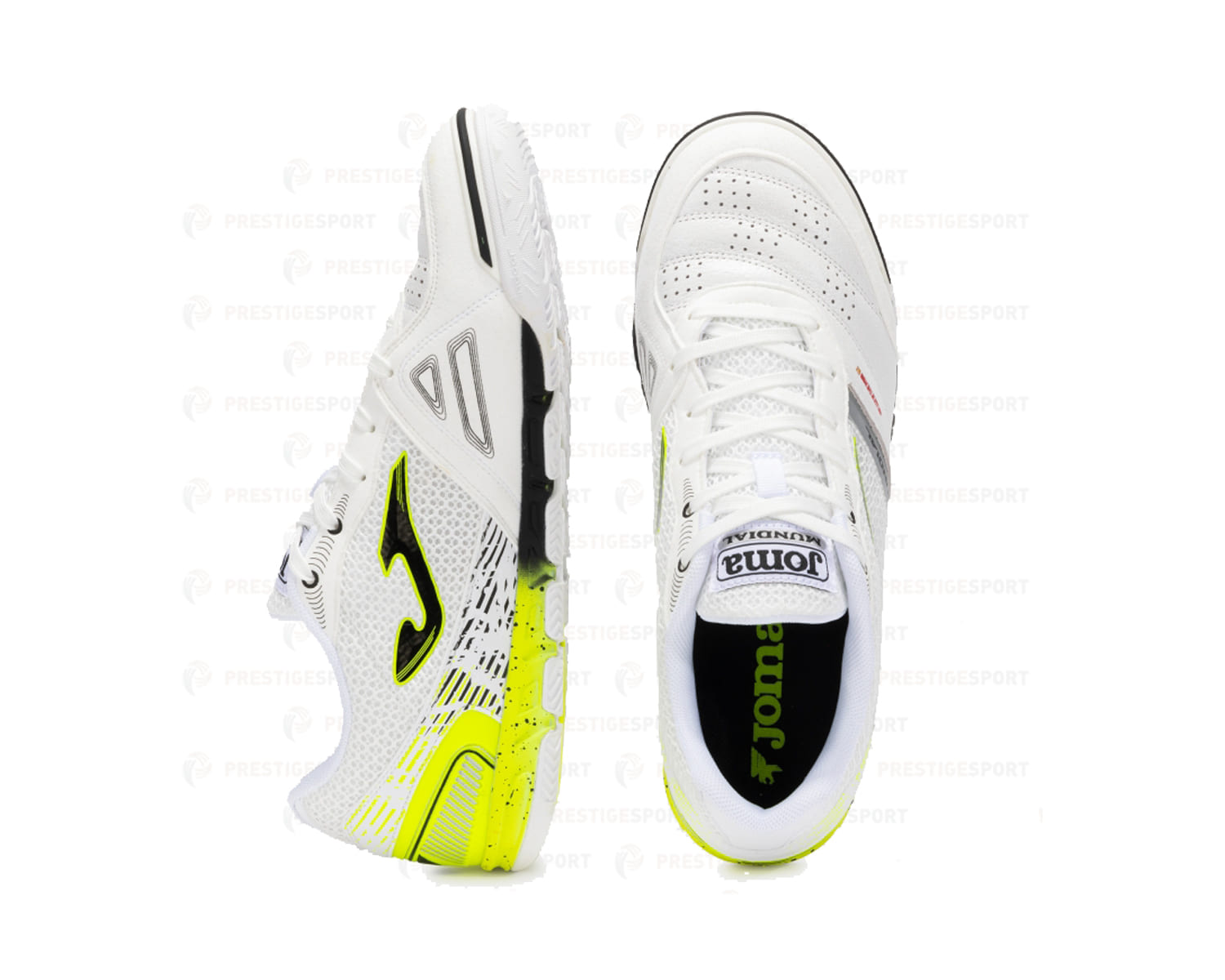 JOMA MUNDIAL 2502 BIANCO-GIALLO SCARPA FUTSAL - immagine 4