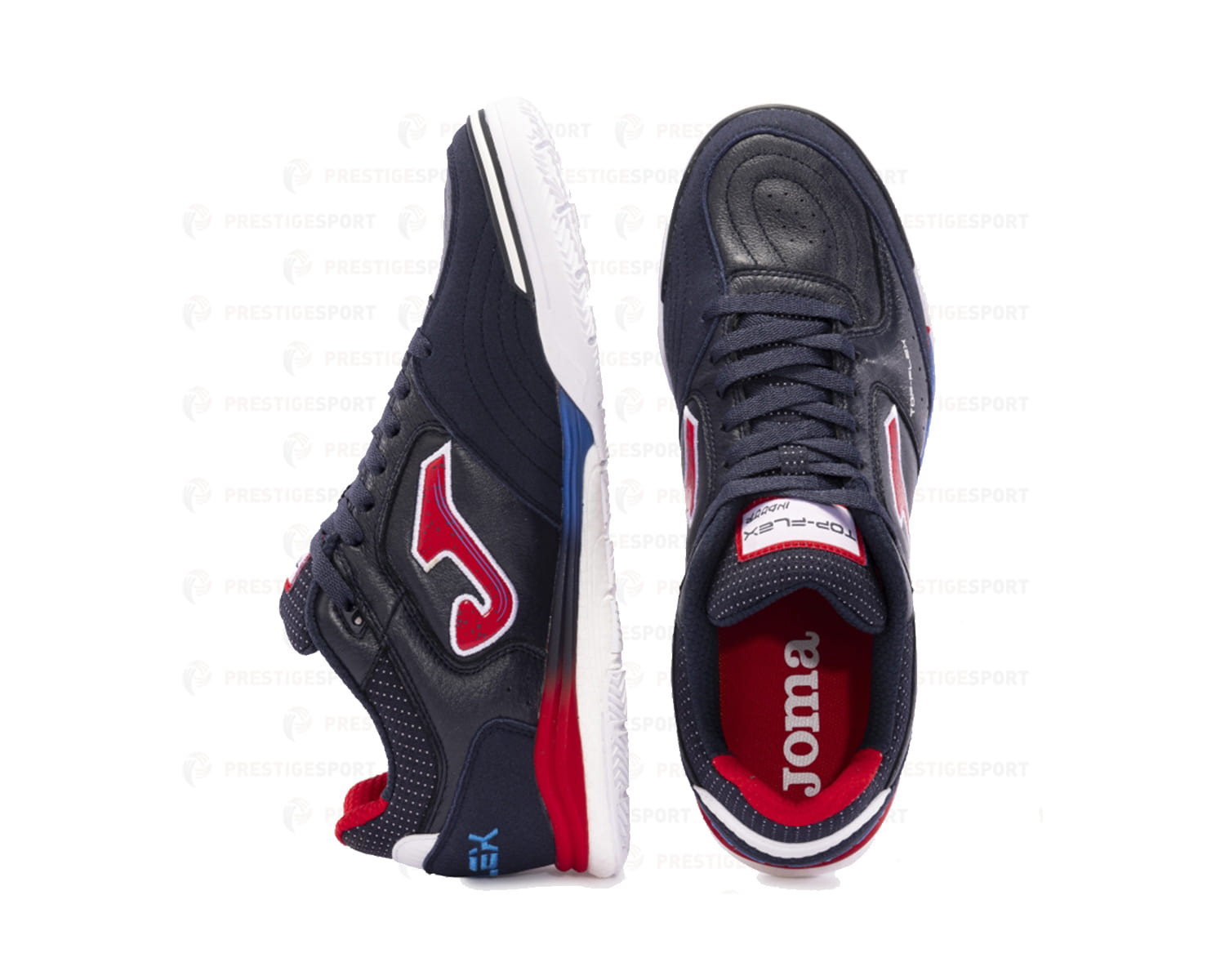 JOMA TOP FLEX REBOUND 2403 BLU- ROSSO SCARPA FUTSAL - immagine 2