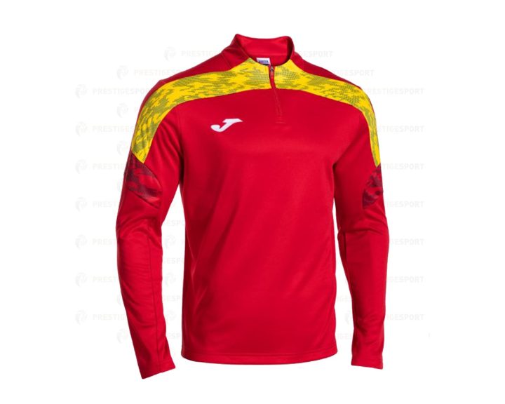 Felpa Mezza Zip Joma Championship VIII Rosso-Giallo