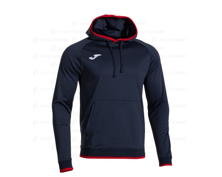 Felpa con Cappuccio Joma Combi Premium Blu-Rosso
