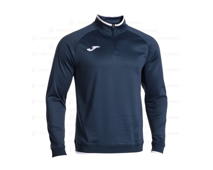 Felpa Mezza Zip Joma Combi Premium Blu-Bianco