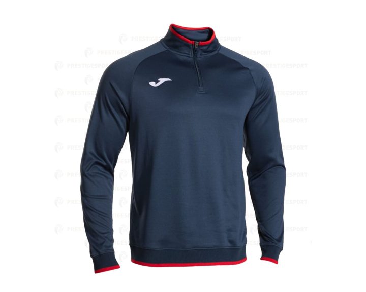 Felpa Mezza Zip Joma Combi Premium Blu-Rosso