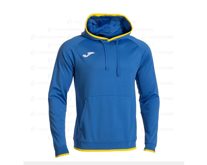 Felpa con Cappuccio Joma Combi Premium Royal-Giallo