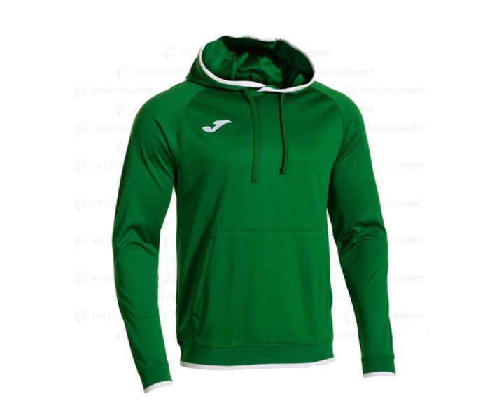 Felpa con Cappuccio Joma Combi Premium Verde-Bianco