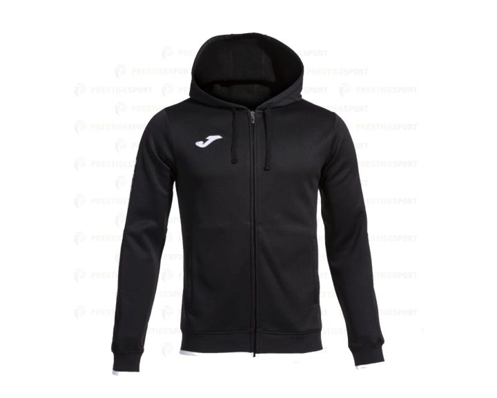Felpa con Cappuccio Joma Olimpiada Nero-Bianco