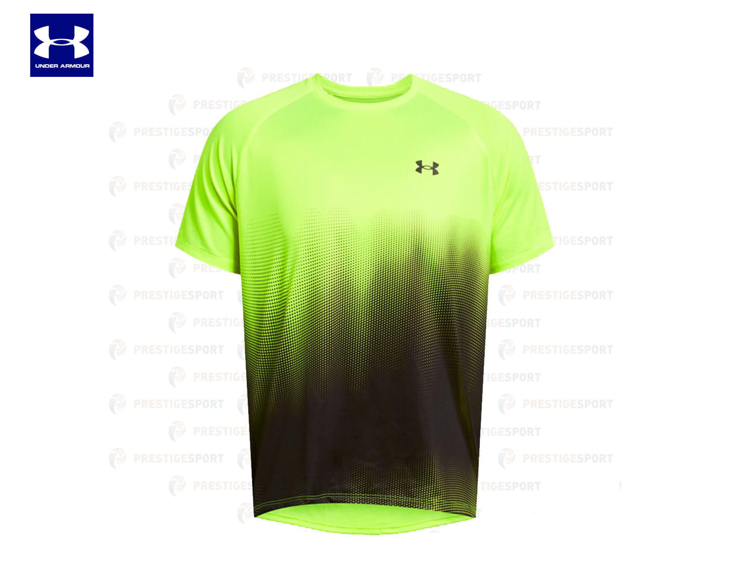 UNDER ARMOUR TECH FADE T-SHIRT GIALLO FLUO-NERO PrestigeSport